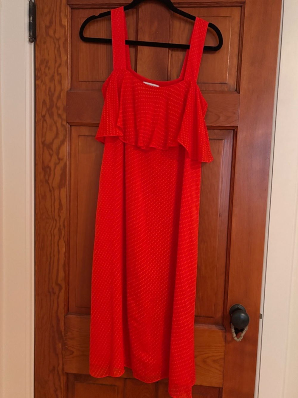 & Other Stores Red Ruffle Strap Women’s Sundress